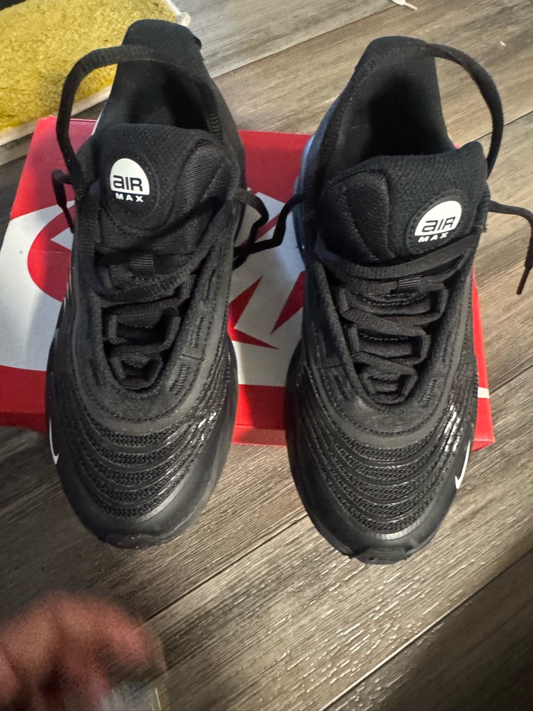 Nike Black Air Max Fire Sneakers With White Logo Accents